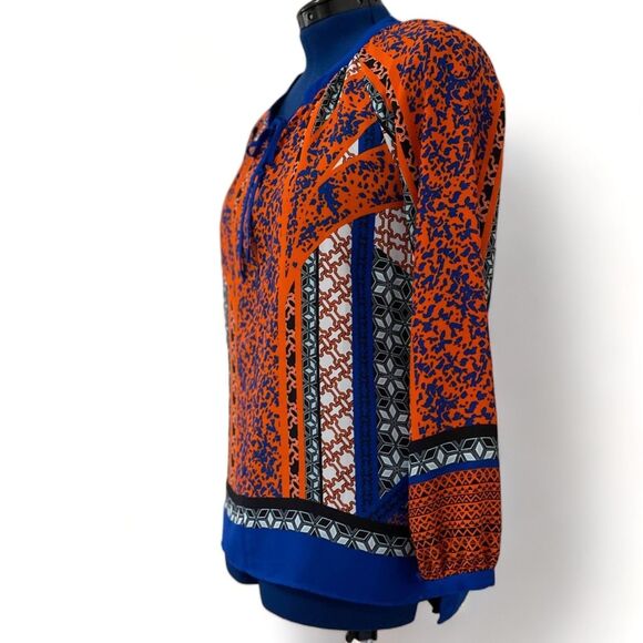 GIBSON*LATIMER Bright colors with ties at neck! Size Medium - Picture 2 of 7